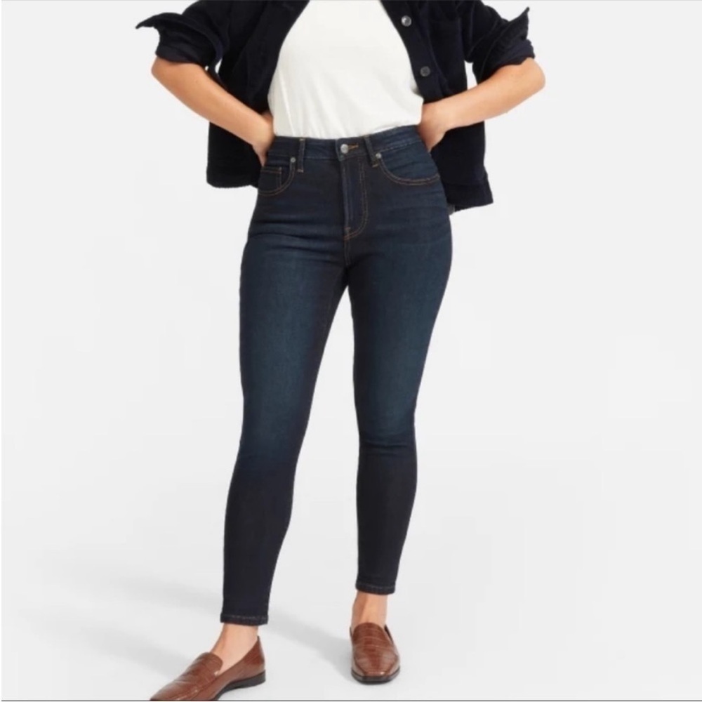 Everlane Women’s The Curvy High-Rise Skinny Jeans Size 26 Regular Dark Wash